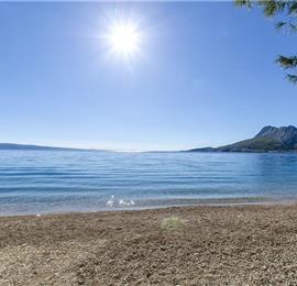 5 bedroom beachfront villa with heated pool near Omis, sleeps 9